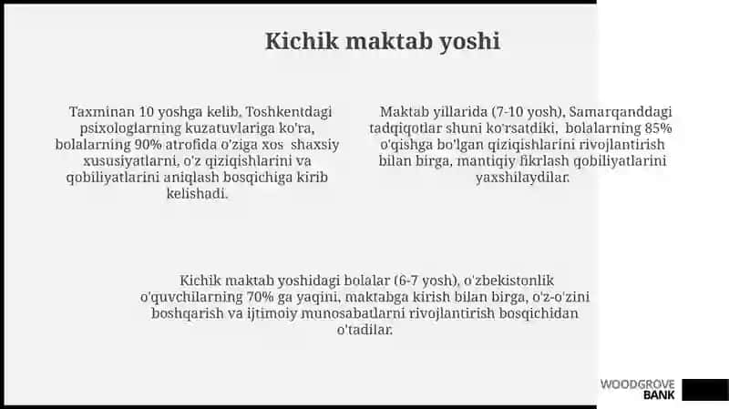 Psixologik rivojlanish bosqichlari 4