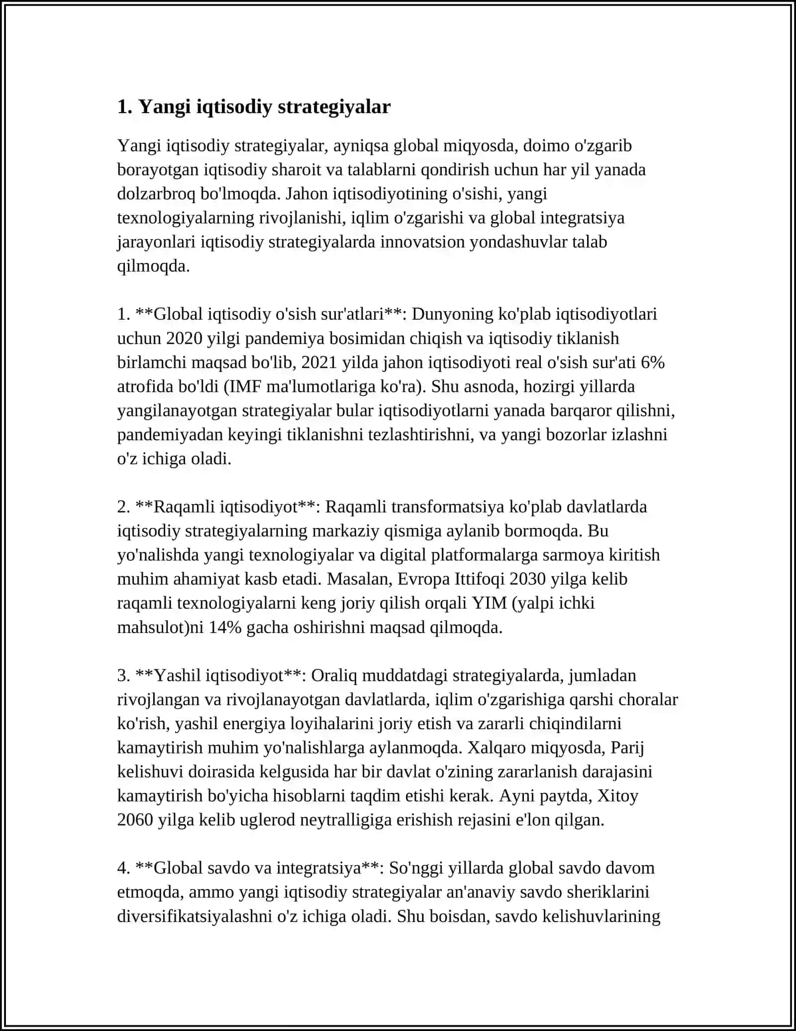 Yangi iqtisodiy strategiyalar 4