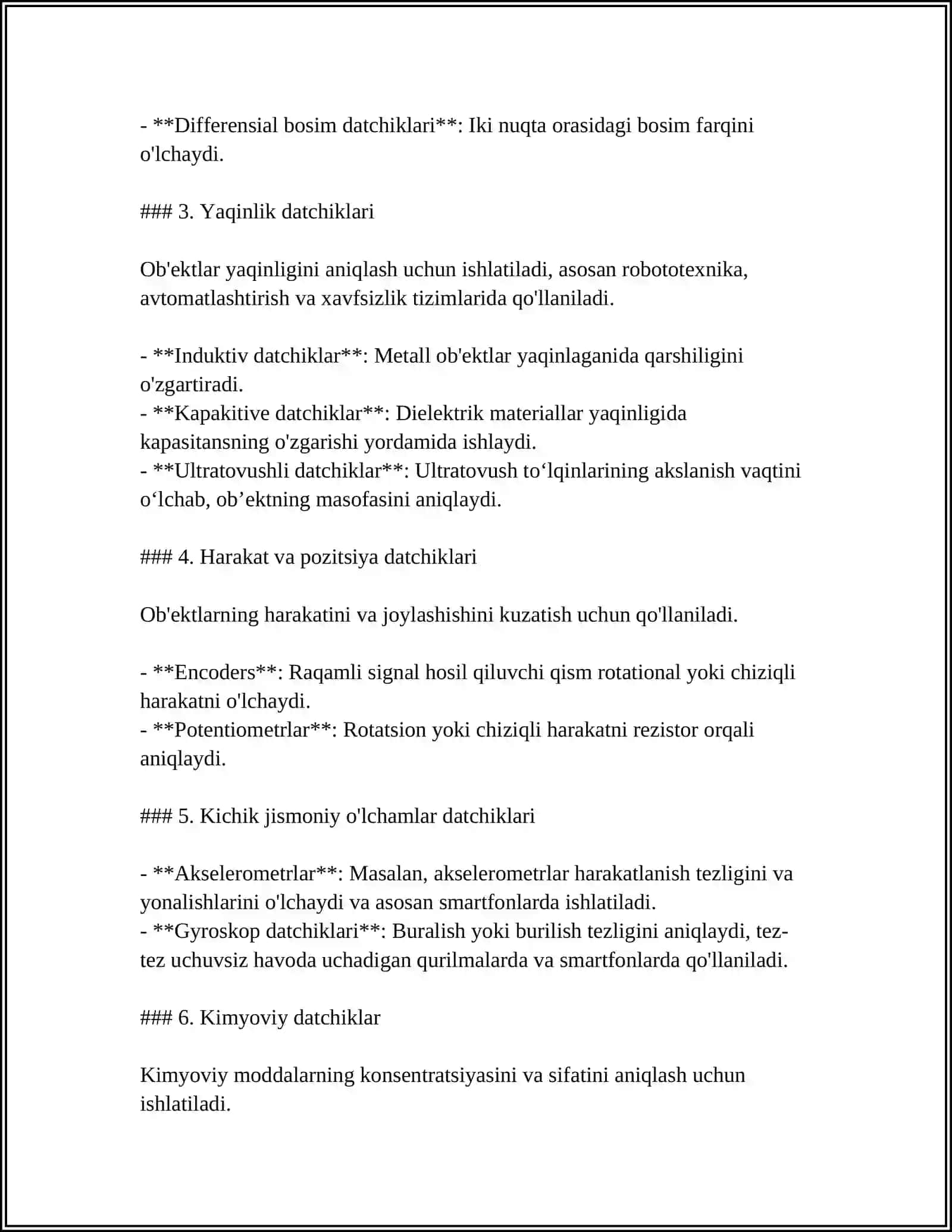 DATCHIKLAR NO ELEKTRIK CHIQISH SIGNALLI BIRLAMCHI ÒZGARTIRGICHLAR 4