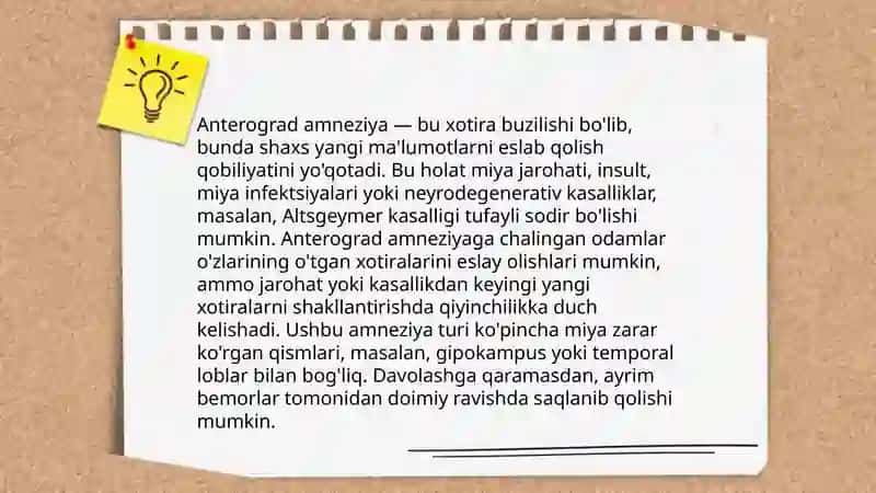Xotira patologiyasi va korreksiyasi 4