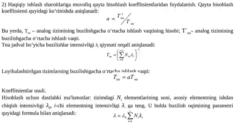 Аvtomatik boshqaruv tizimlarini ishlash vaqtida ishonchliq 4