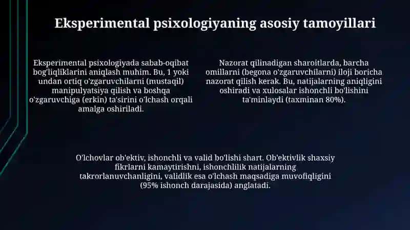 Eksperimental psixologiya haqida tushuncha va tarixi 4