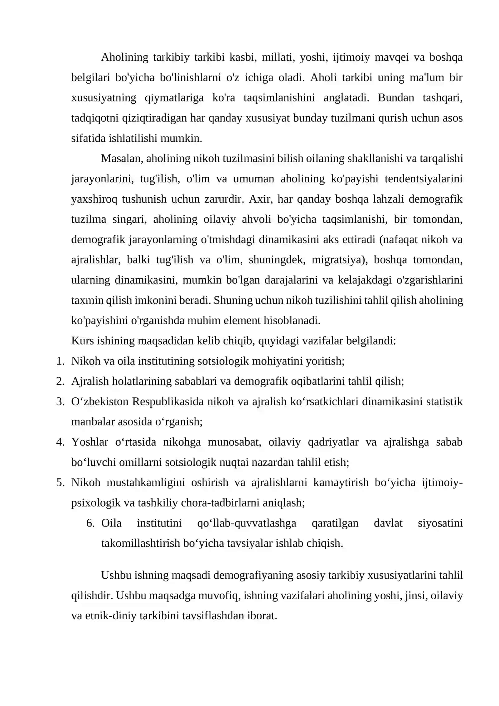 AHOLINING NIKOH VA AJRALISH KO‘RSATKICHLARI: SOTSIOLOGIK TAHLIL 4