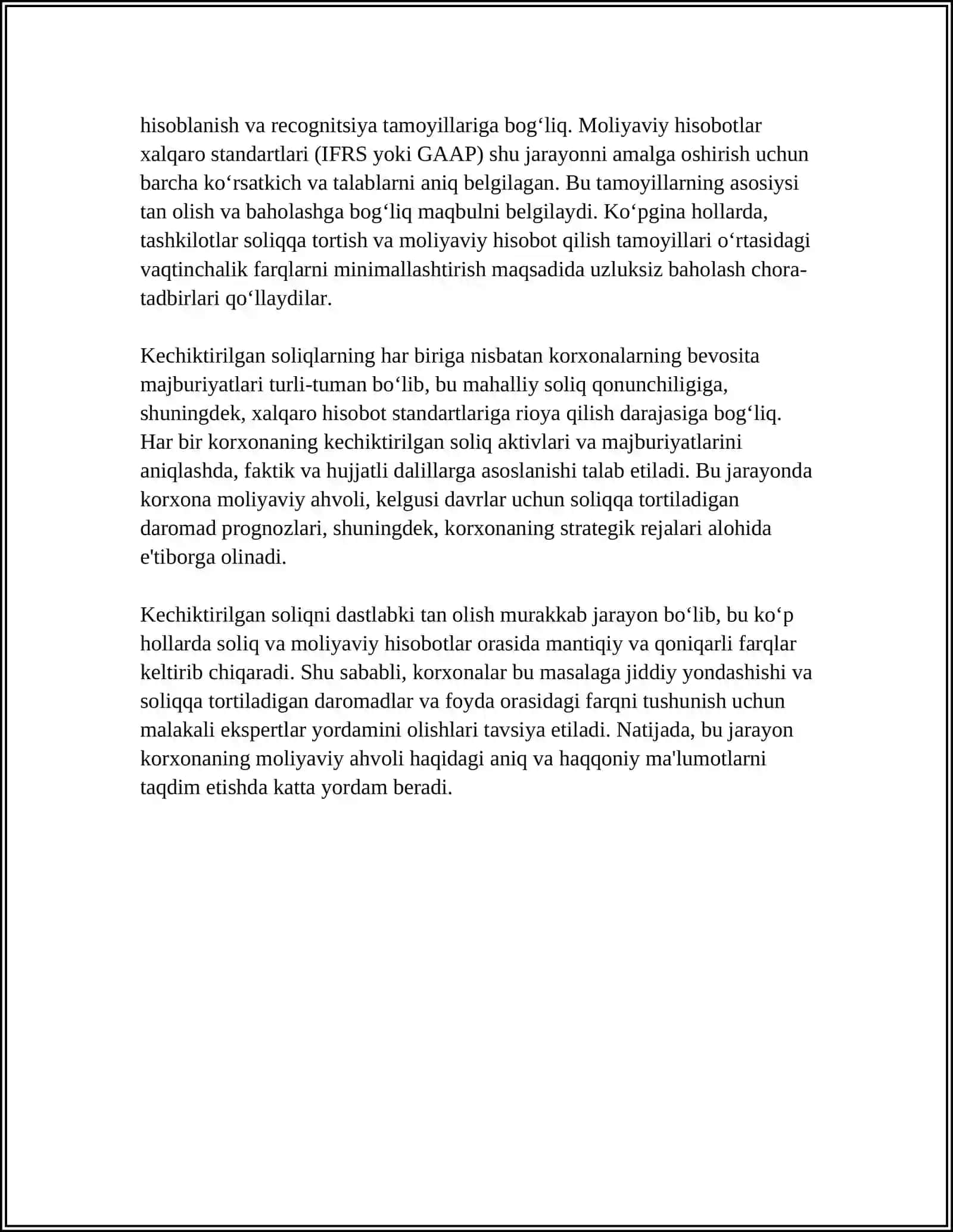 KECHIKTIRILGAN SOLIQLARNI DASTLABKI TAN OLISH 4