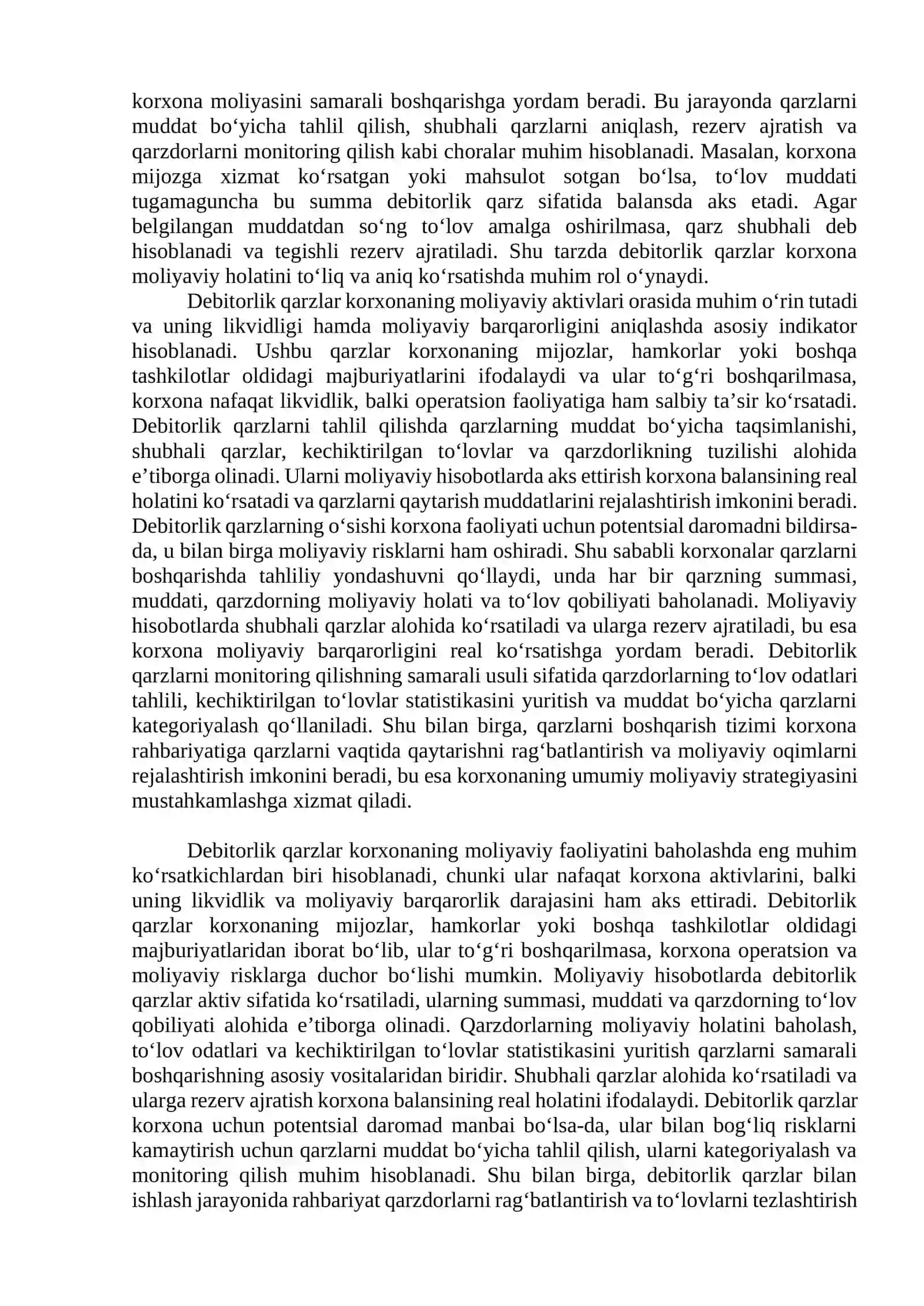 Debitorlik va keditorlik qarzlarning hisobotda kursatilishi 4