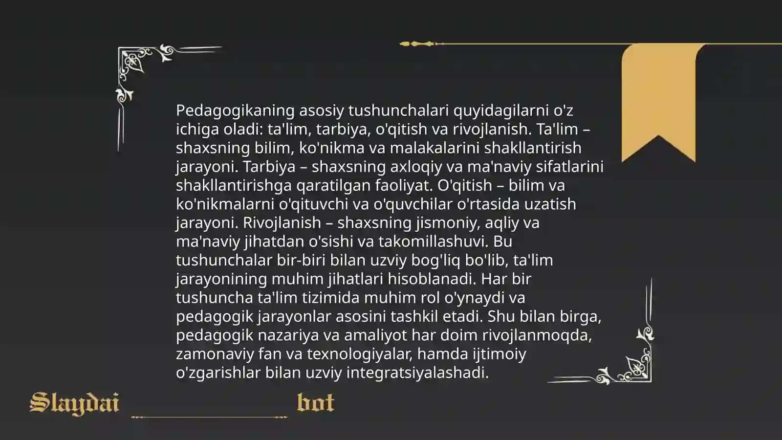 Didaktika pedagogik ta'lim nazariyasi 4