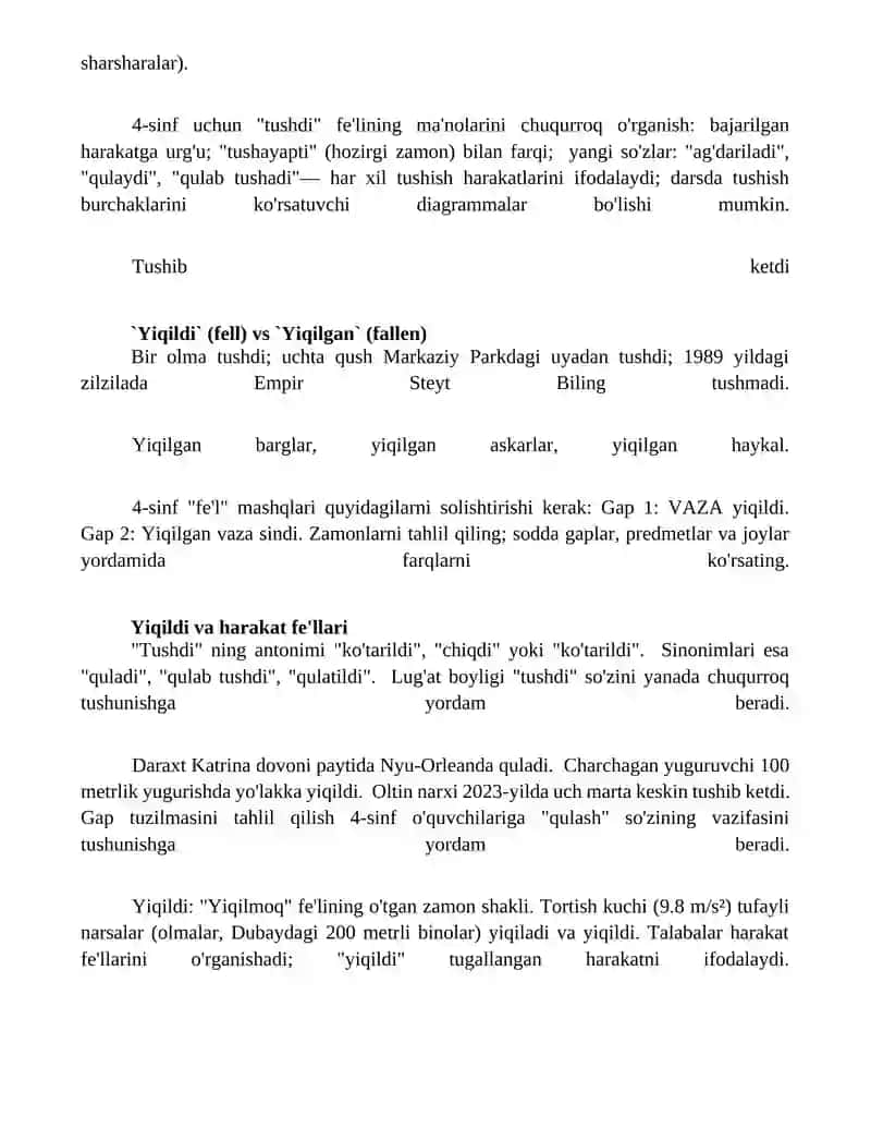 "Fel" mavzusini oʻrganish 4