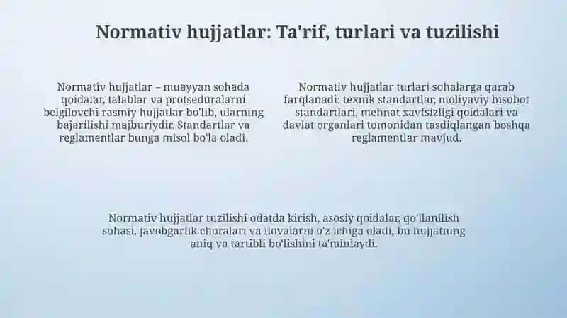 Hujjatchilik tarixi. Normativ (me’yoriy) hujjat tushunchasi 4
