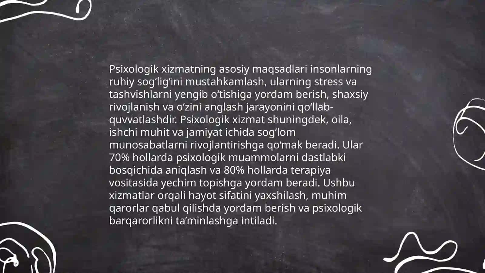 Ta'lim muassasasi psixologik xizmatning psixologik vazifalar 4