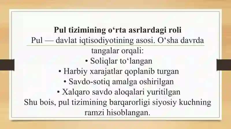Chig‘atoy ulusida pul islohotlari 4