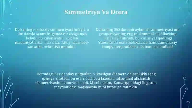 Doirani o'z-o'ziga akslantirish 4
