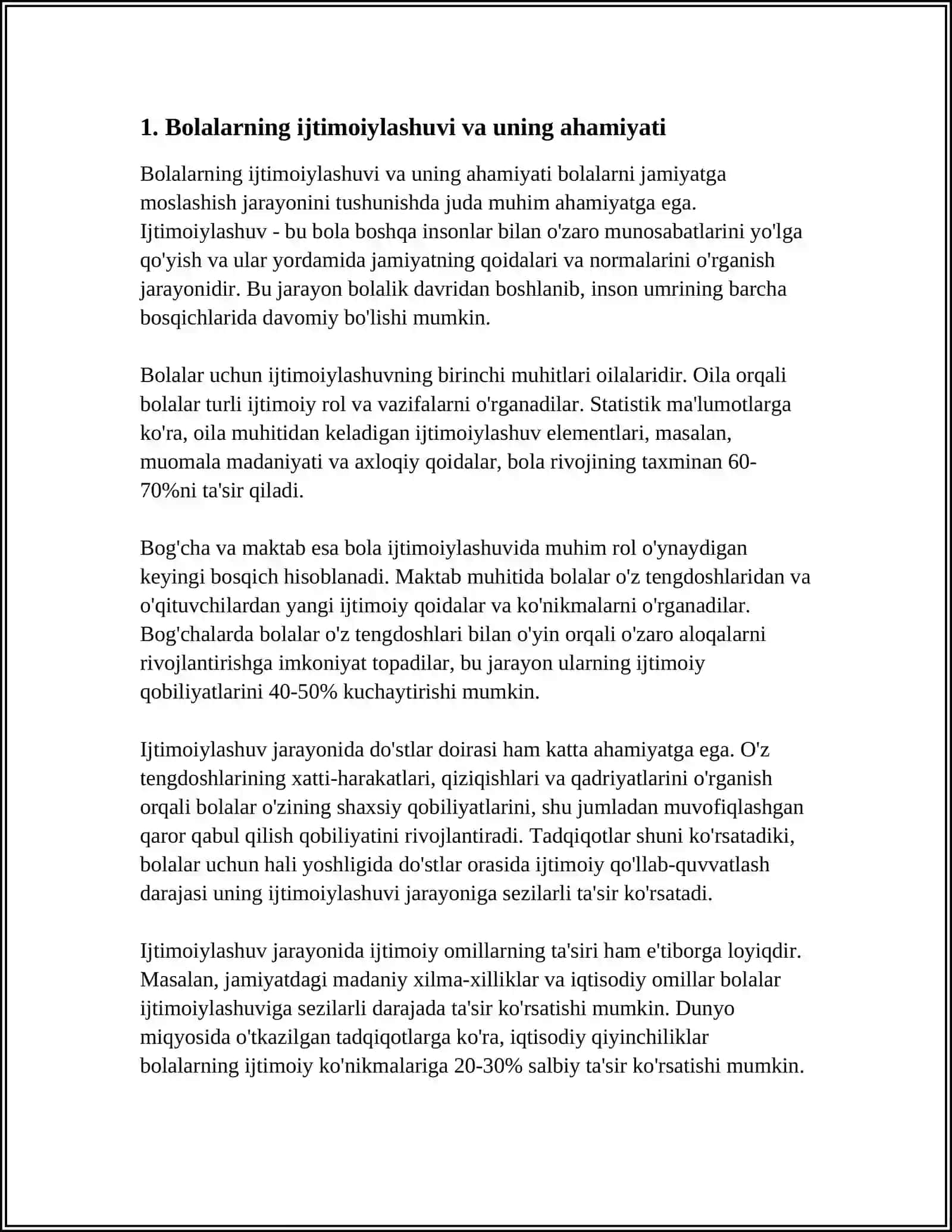 TA’LIMDA BOLALARNING IJTIMOIYLASHUVINI RIVOJLANTIRISH ORQALI HAYOTGA TAYYORLASH 4