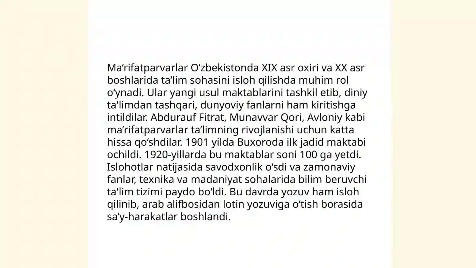 Jadid maʼrifatparvarlarining pedagogik qarashlari 4