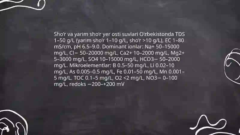 O‘zbekiston sharoitida sho‘rlangan suv resurslarini tahlili va xaritalash 4