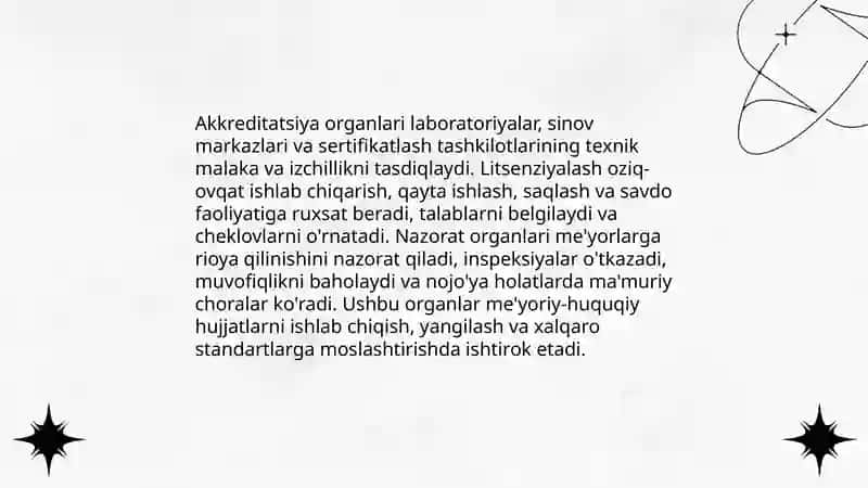 Texnik meyoriy huquqiy hujjatlarni turlari va ularga qoyilgan talablar oziq ovqat xavfsizligida 4