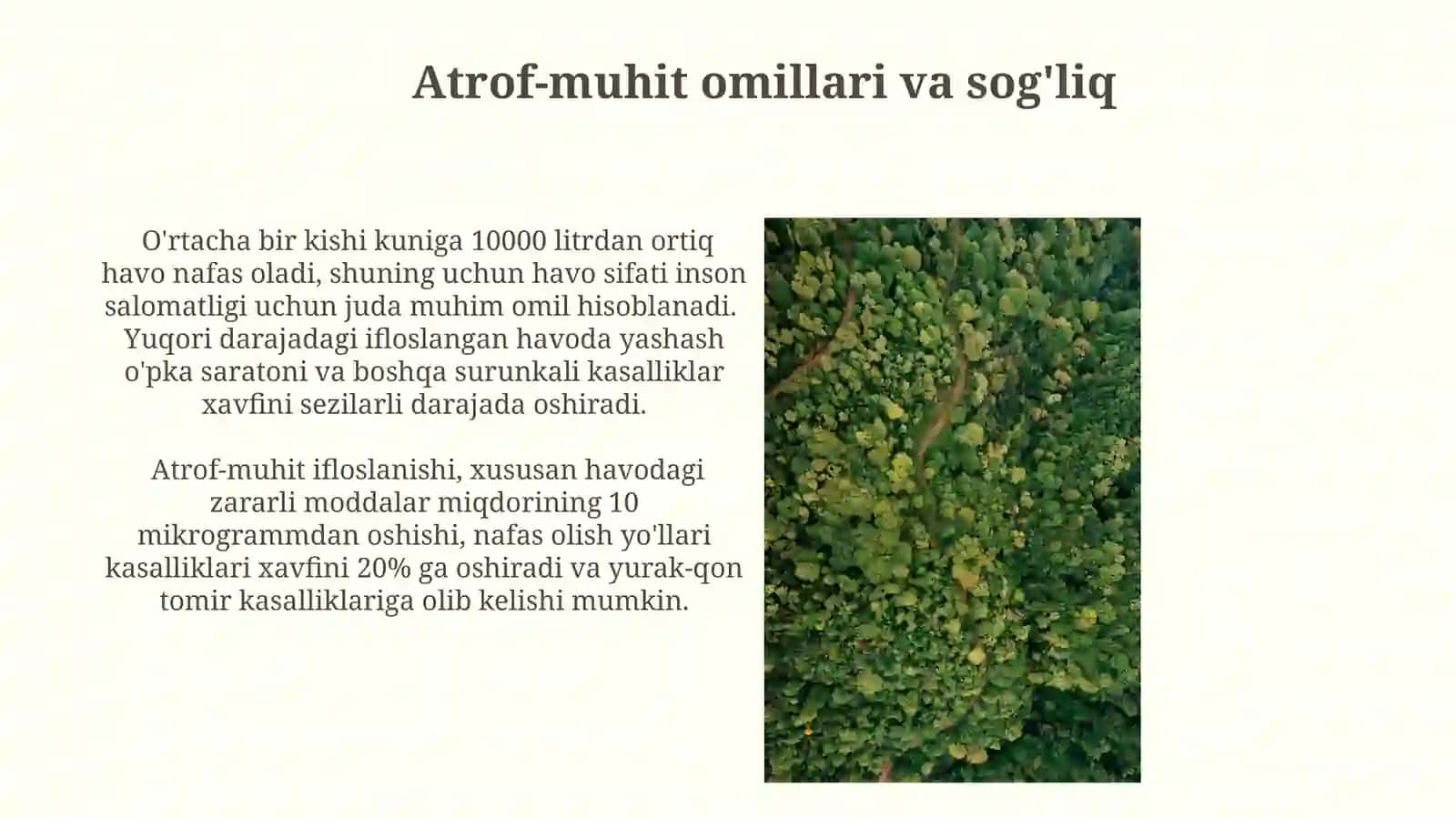 Atrof muhit va odam organizmining bogʻliqligi 4