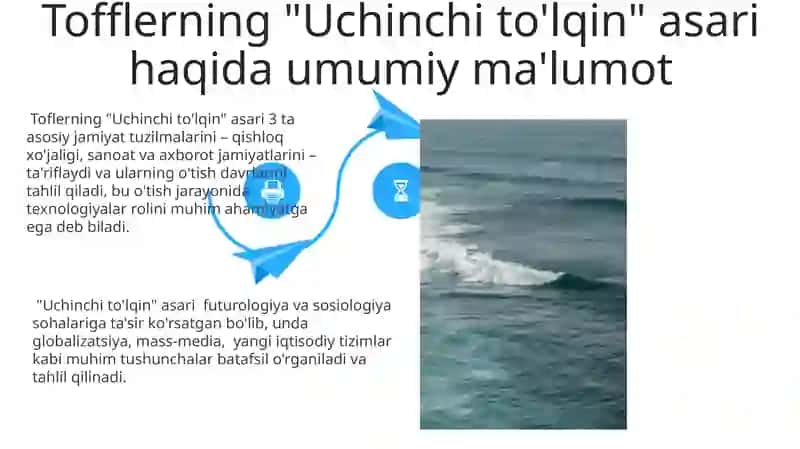 A.Avloniyning"Madaniyat toʻlqinlari " maqolasi va E. Tofflerning "Uchinchi toʻlqin "asari 4