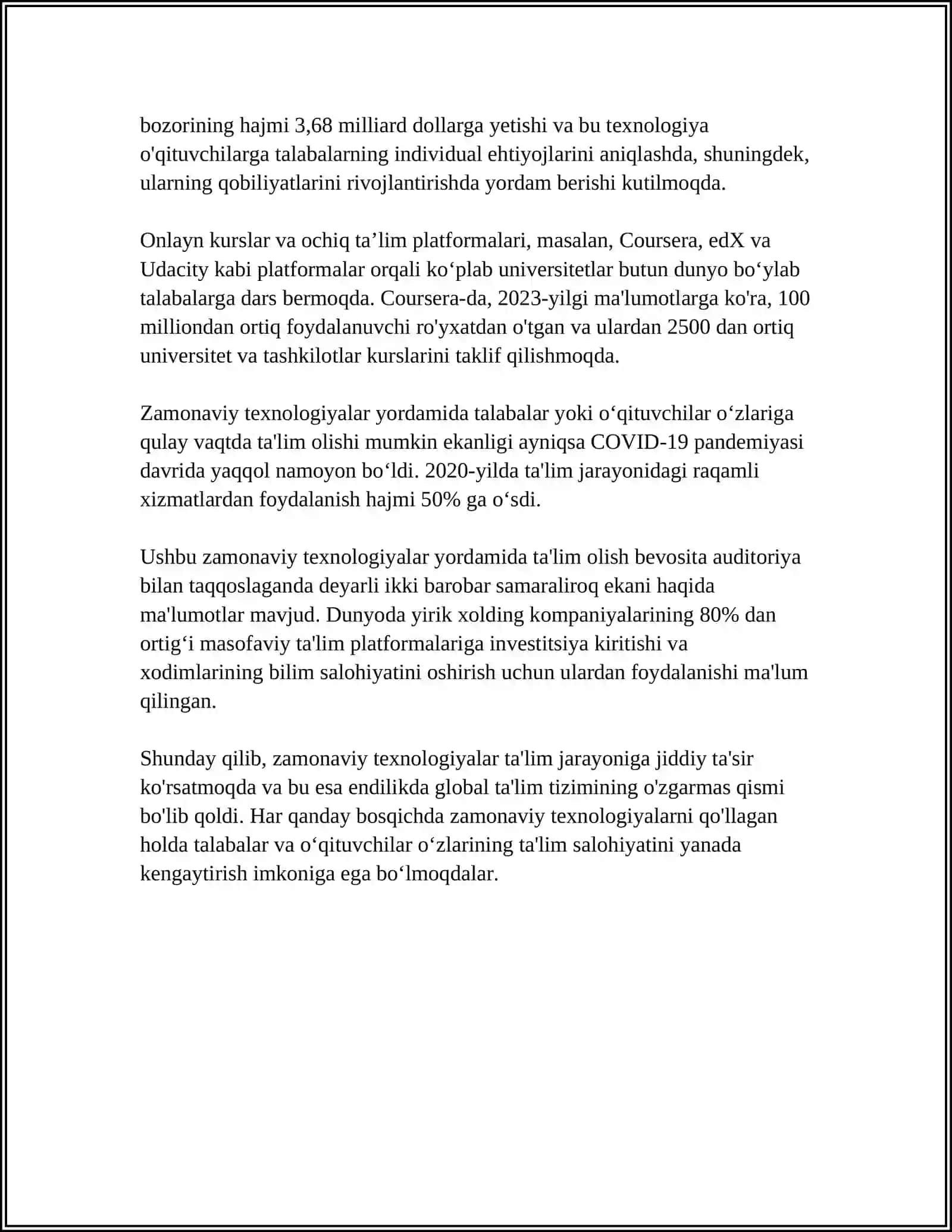 TA’LIM JARAYONIDA ZAMONAVIY TEXNOLOGIYALARDAN FOYDALANISH 4