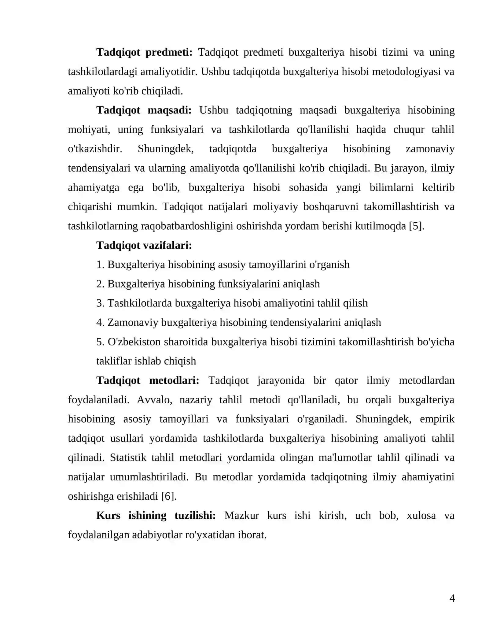 Buxgalteriya hisobi to'g'risida umumiy tushuncha va unga qo'yiladigan talablar 4