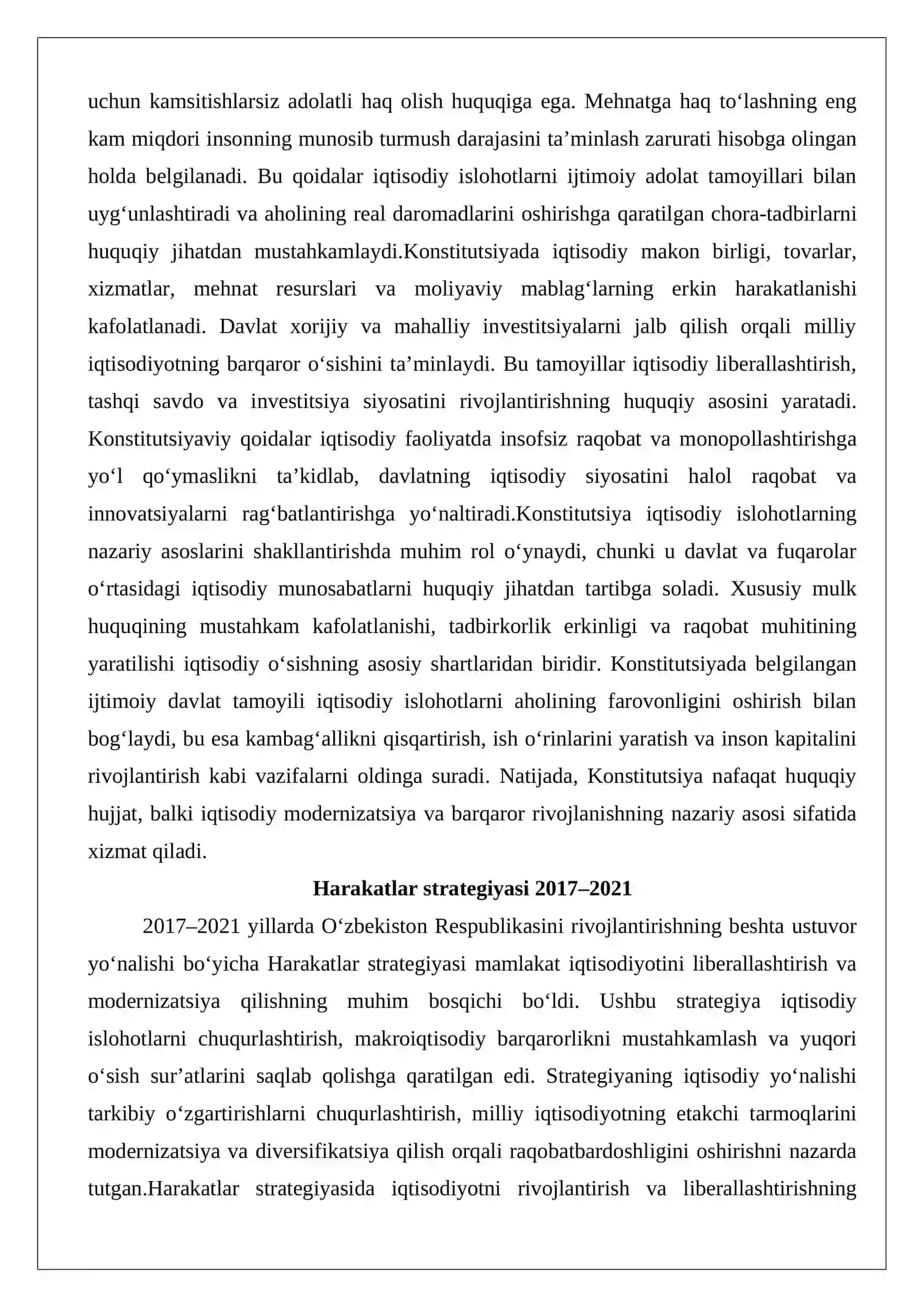 Yangi O‘zbekistonda iqtisodiy islohotlarning strategik maqsadlari va taraqqiyotning yangi bosqichi 4