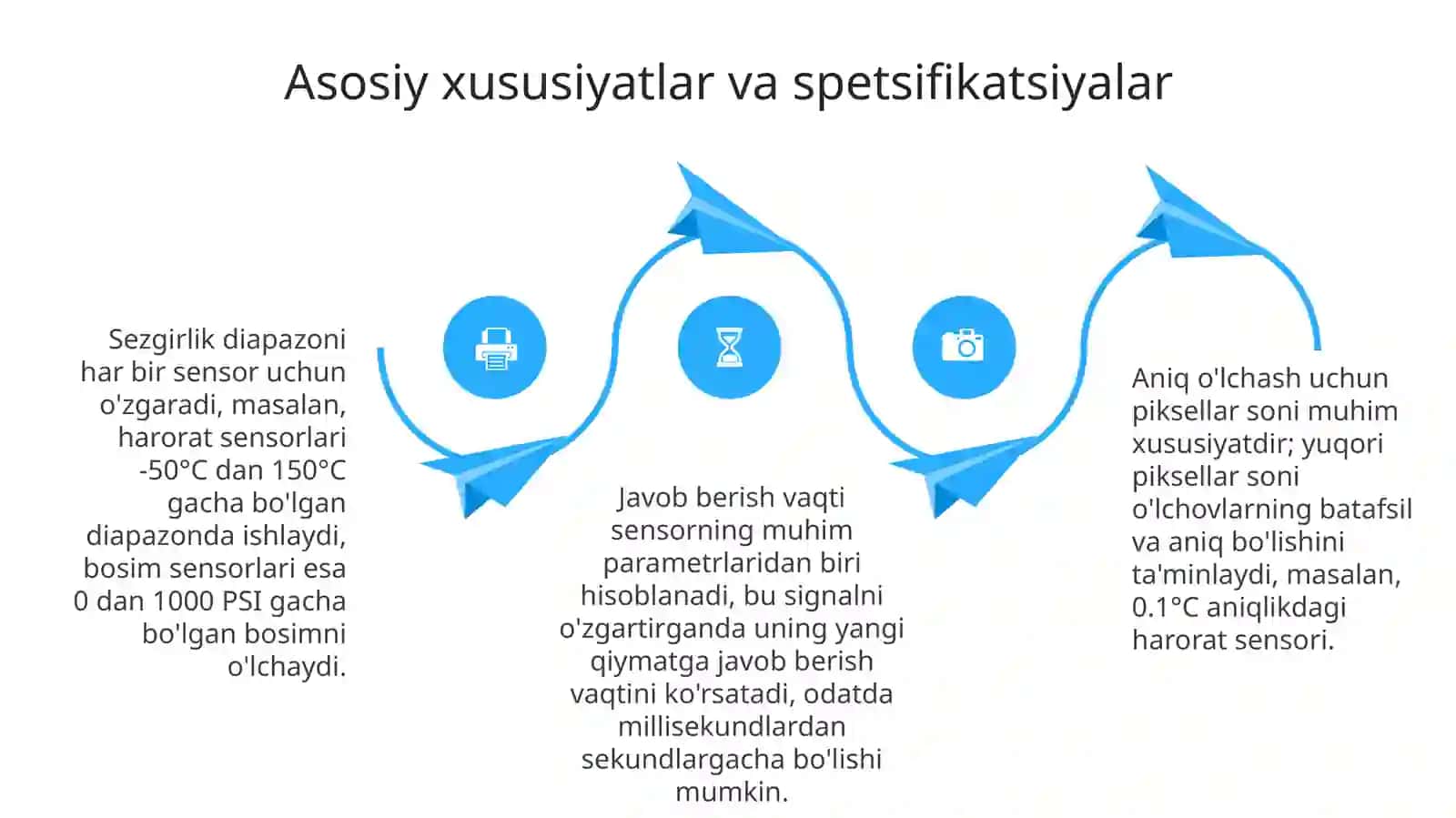 Sensorlar. Harakat va bosim sensorlari, Namlik, harorat va yorugʻlik sensorlari 4