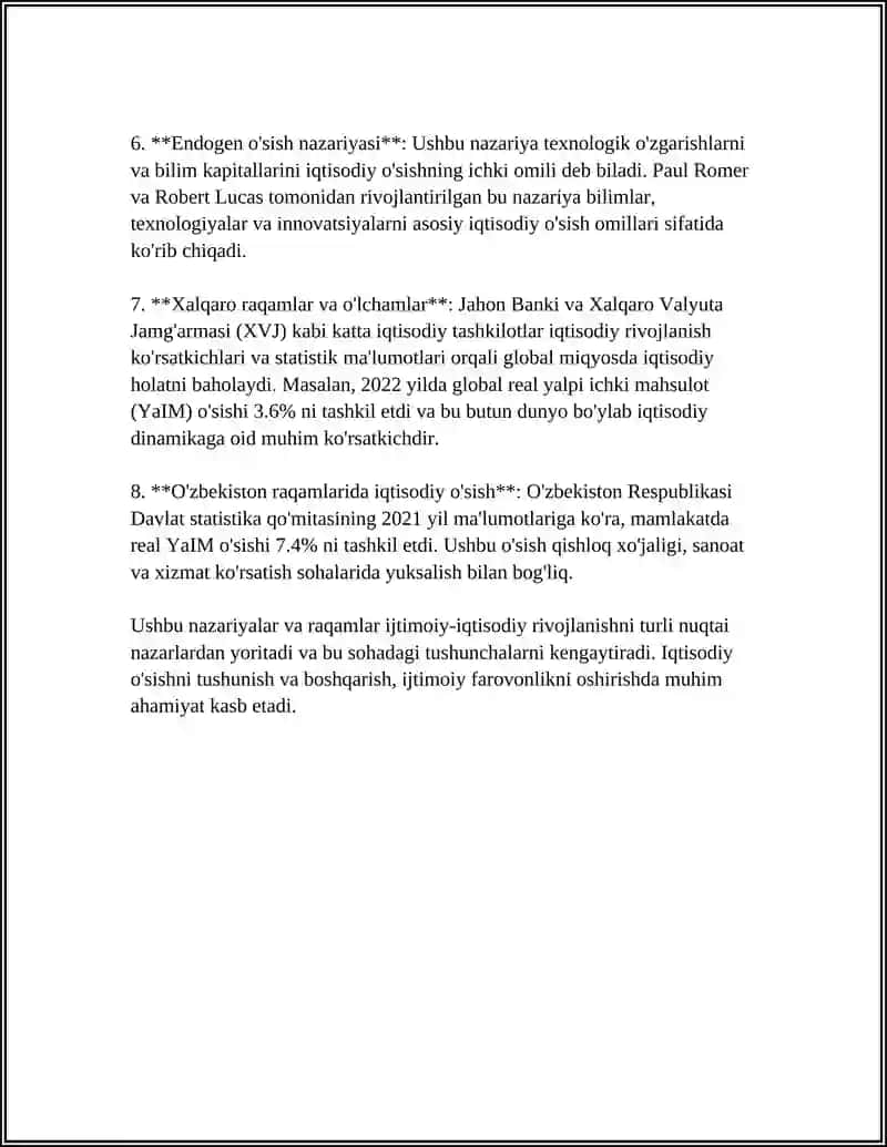 Ijtimoiy-iqtisodiy taraqqiyot nazariyalari 4