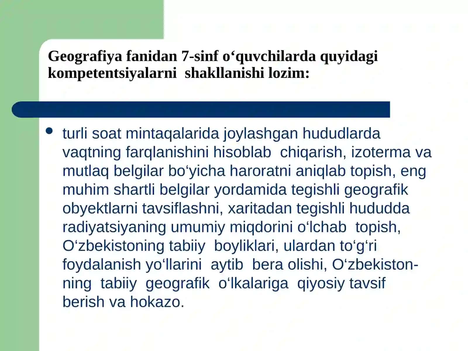 Geografiya darslarida o‘quvchilarda kompetentsiyalarni shakllantirish 4