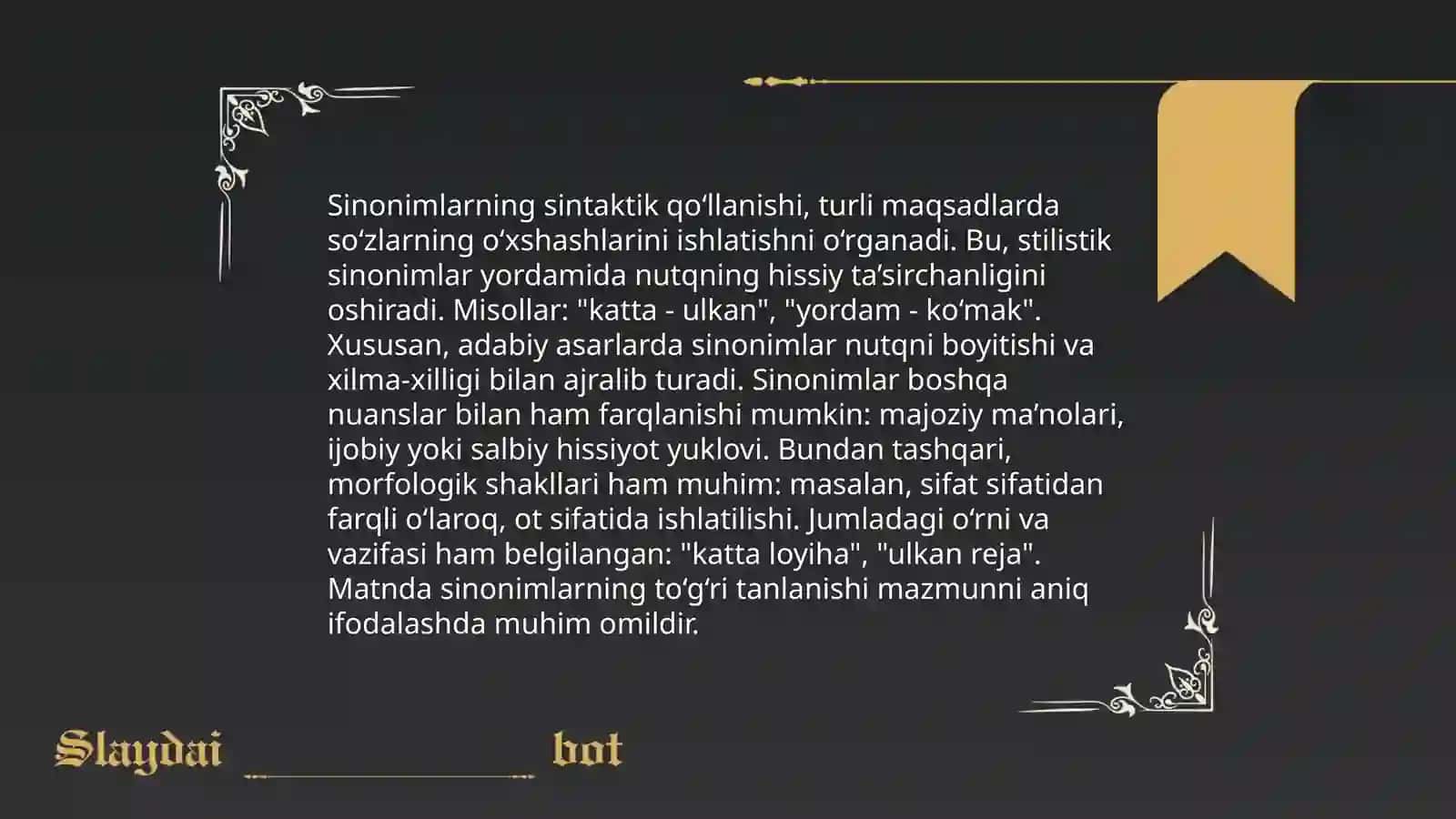 Sintaktik sinonimlikka xos uslubiy xususiyatlar 4