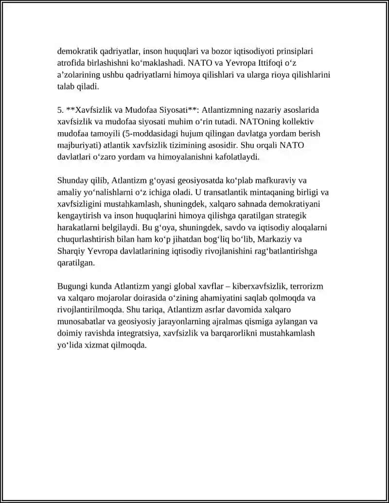 GEOSIYOSATDA ATLANTIZM G'OYASI 4