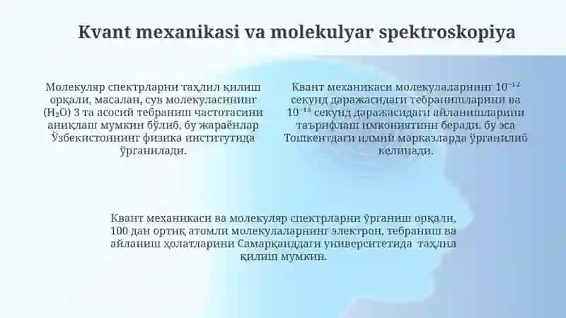 Molekulalarning aylanma tebranma va elektron spektrlari 4
