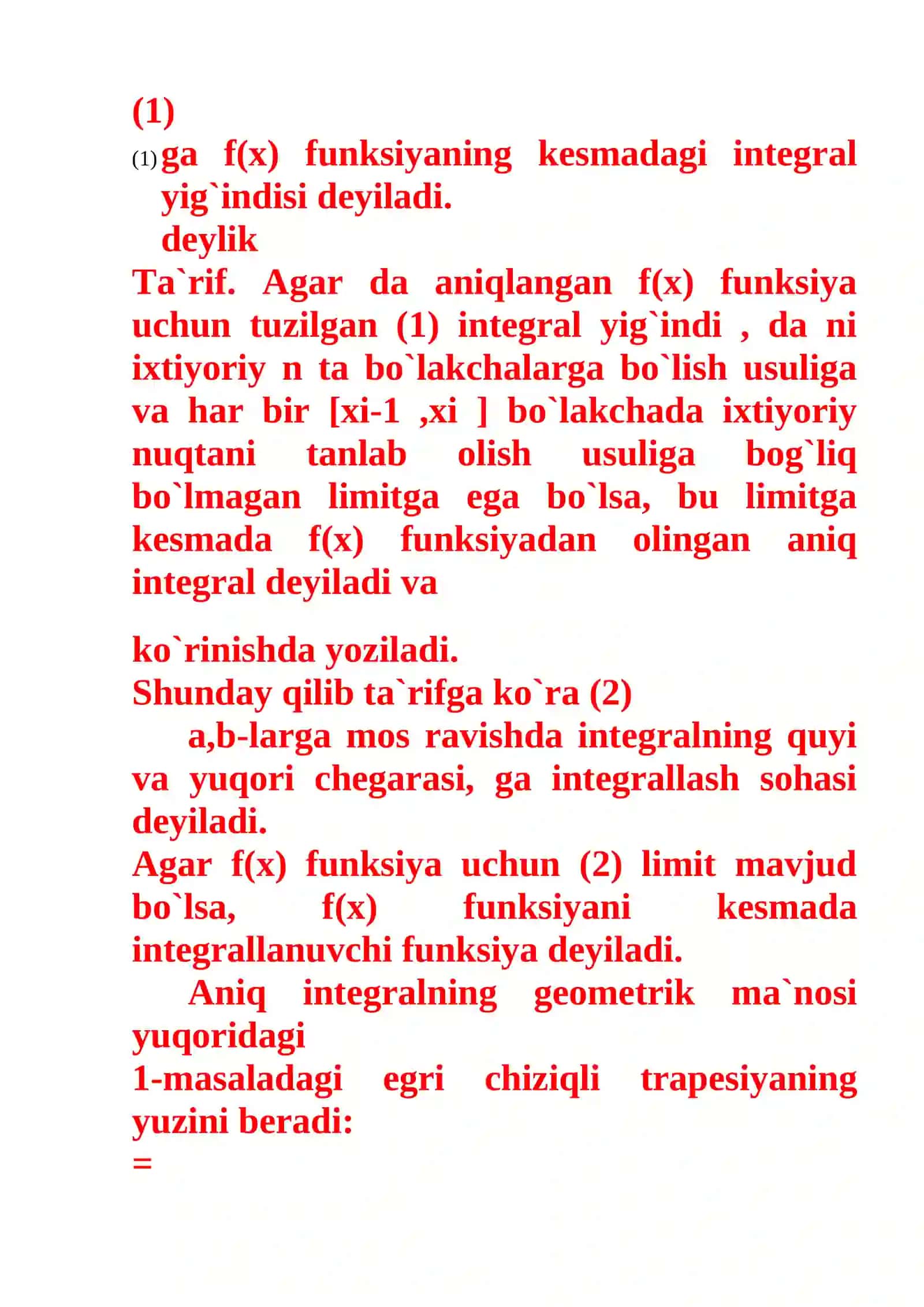 Aniq integral 4