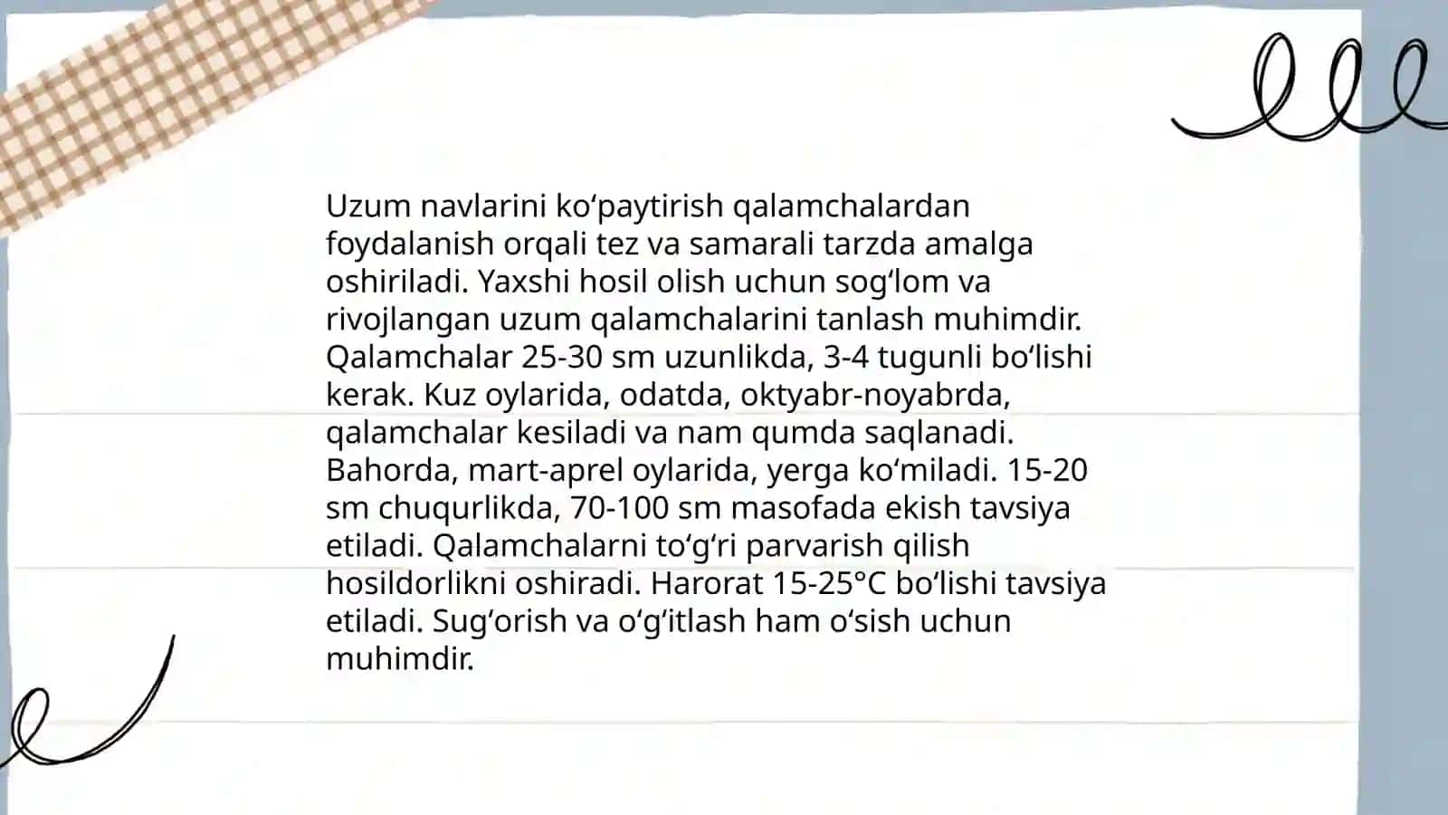 Uzumni qalamchadan koʻpaytirish usullari 4