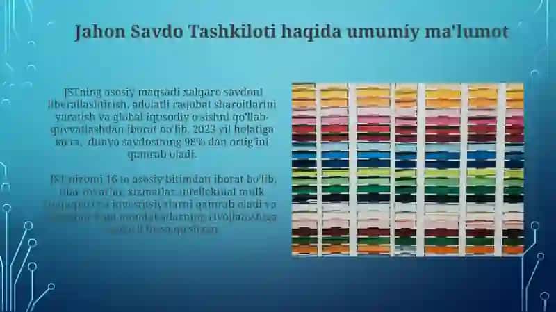 Jahon Savdo Tashkiloti: Umumiy Ma'lumot 4