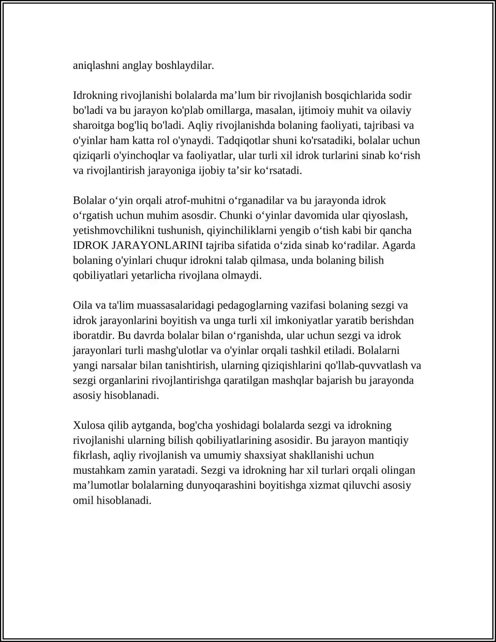 BOG'CHA YOSHIDAGI BOLALAR BILISH JARAYONLARINING RIVOJLANISHI 4