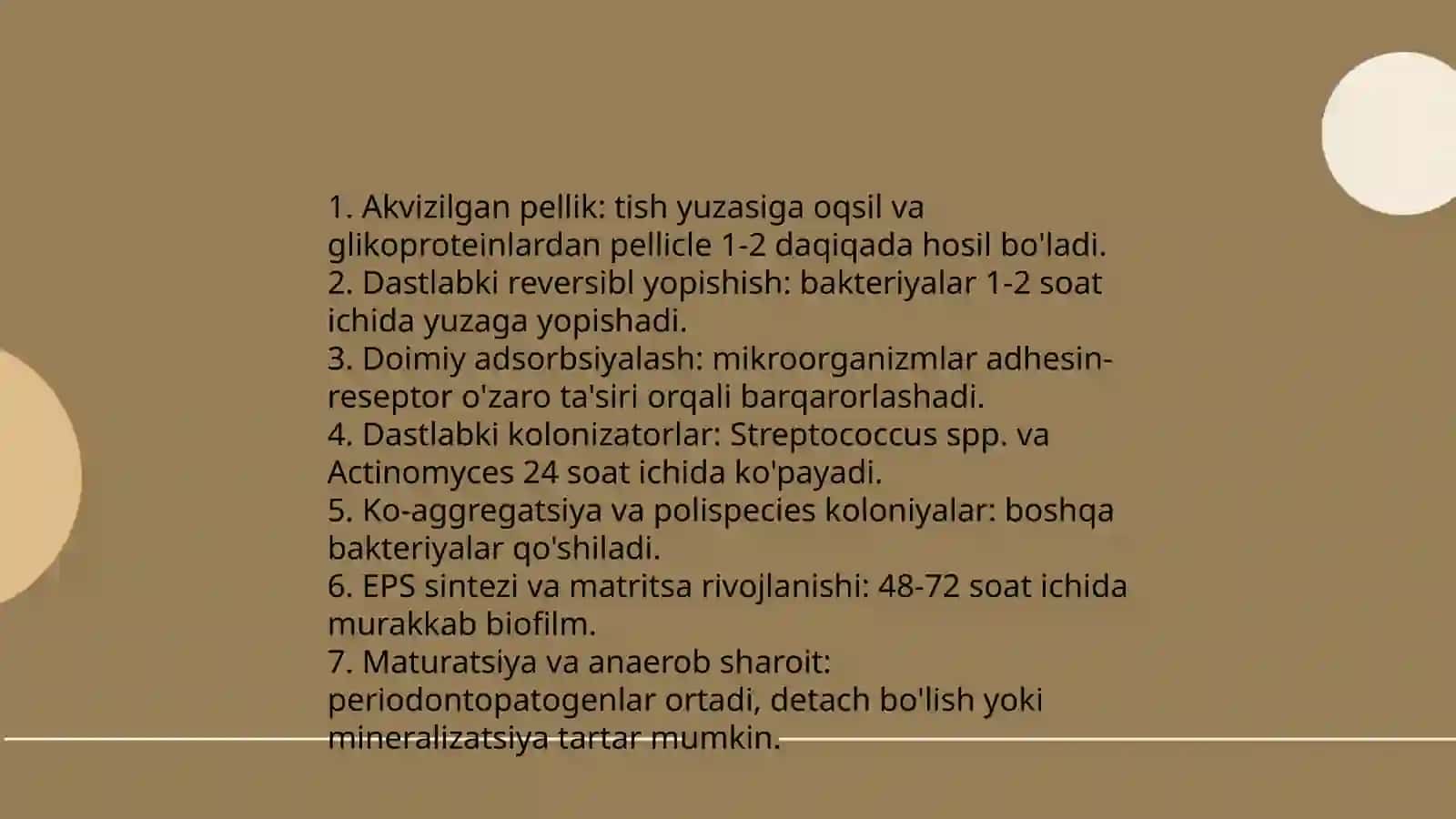 Tish usti yumshoq karashlari va ularning parodont kasalligini yuzaga kelishidagi o'rni 4