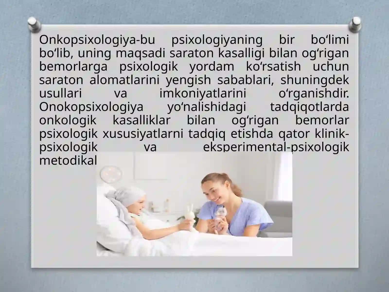 Onkologik kasalliklar bilan og‘rigan bemorlarning psixologik xususiyatlari 4