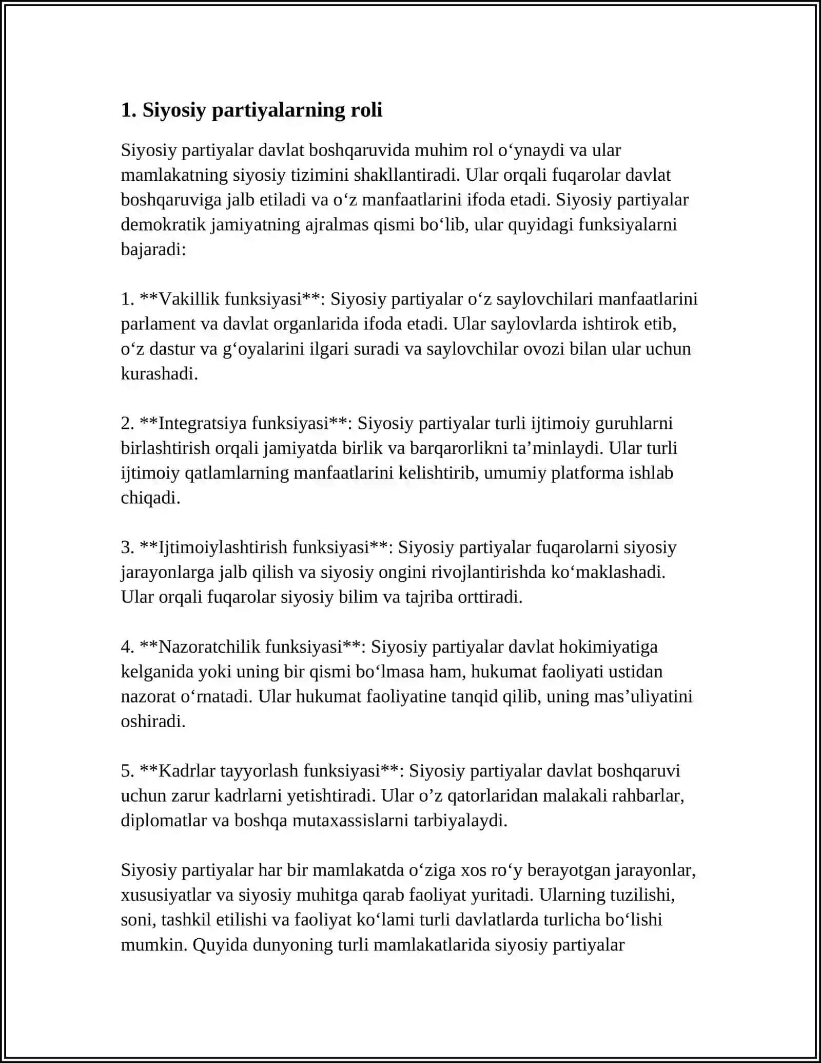 O'ZBEKISTONDA SIYOSIY PARTIYALARNING VAZIFALARI 4