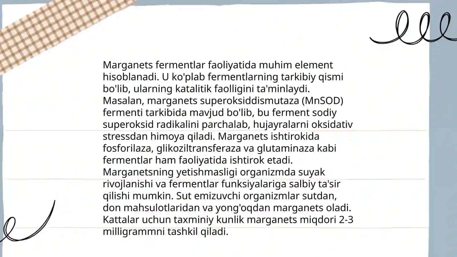Marganetsning tirik organizmdagi roli 4