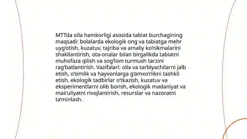 MTTda oila hamkorligi asosida tabiat burchagini tashkil etish mohiyati 4