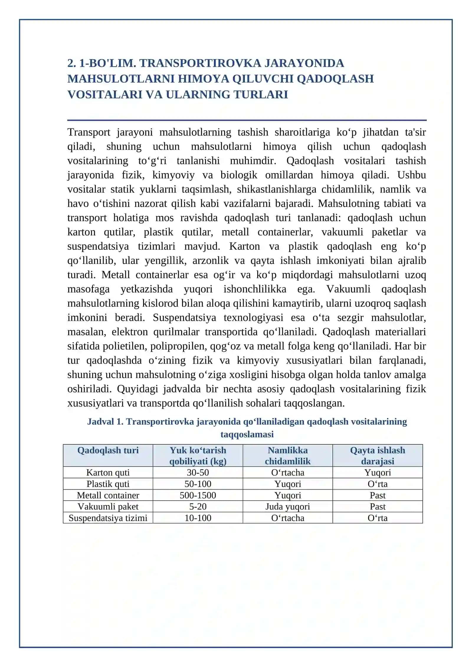 Transportirovka Jarayonida Mahsulotlarni Himoya Qiluvchi Qadoqlash Vositalari: Zamonaviy Qadoqlash Uskunalari va Ularning Ishlash Prinsipi 4