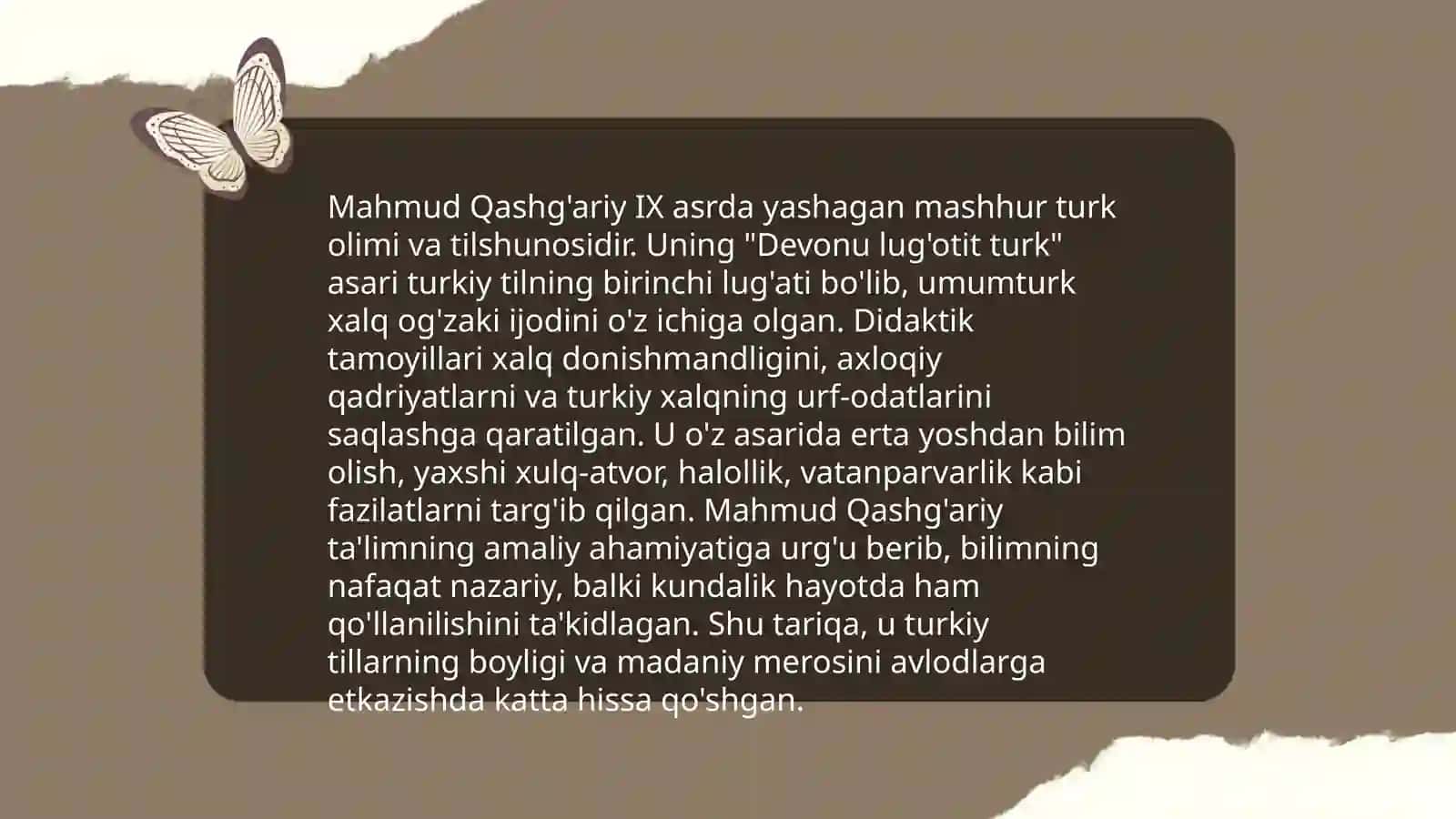 Mahmud Qashg'ariyning Pedagogik qarashlari 4