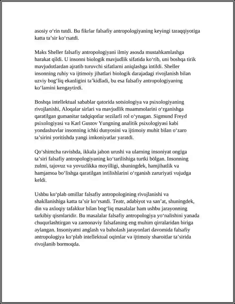 FALSAFIY ANTROPOLOGIYANING VUJUDGA KELISHI VA RIVOJLANISHI 4
