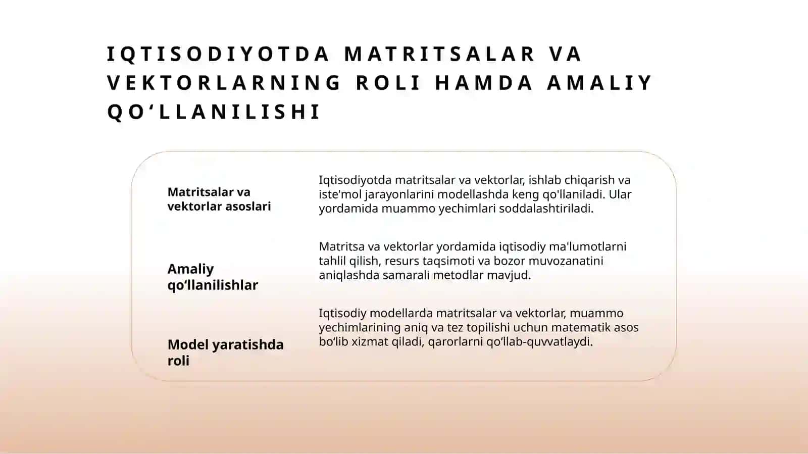 Matritsalar va vektorlar 4