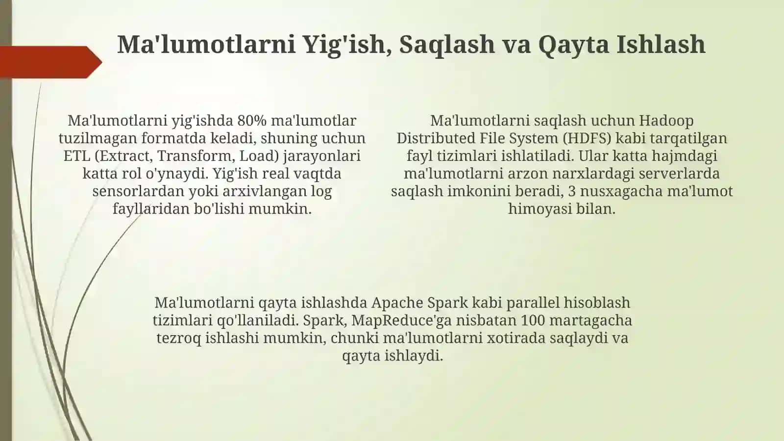 Katta ma'lumotlar: Ta'rif, Xususiyatlar va Arxitektura 4