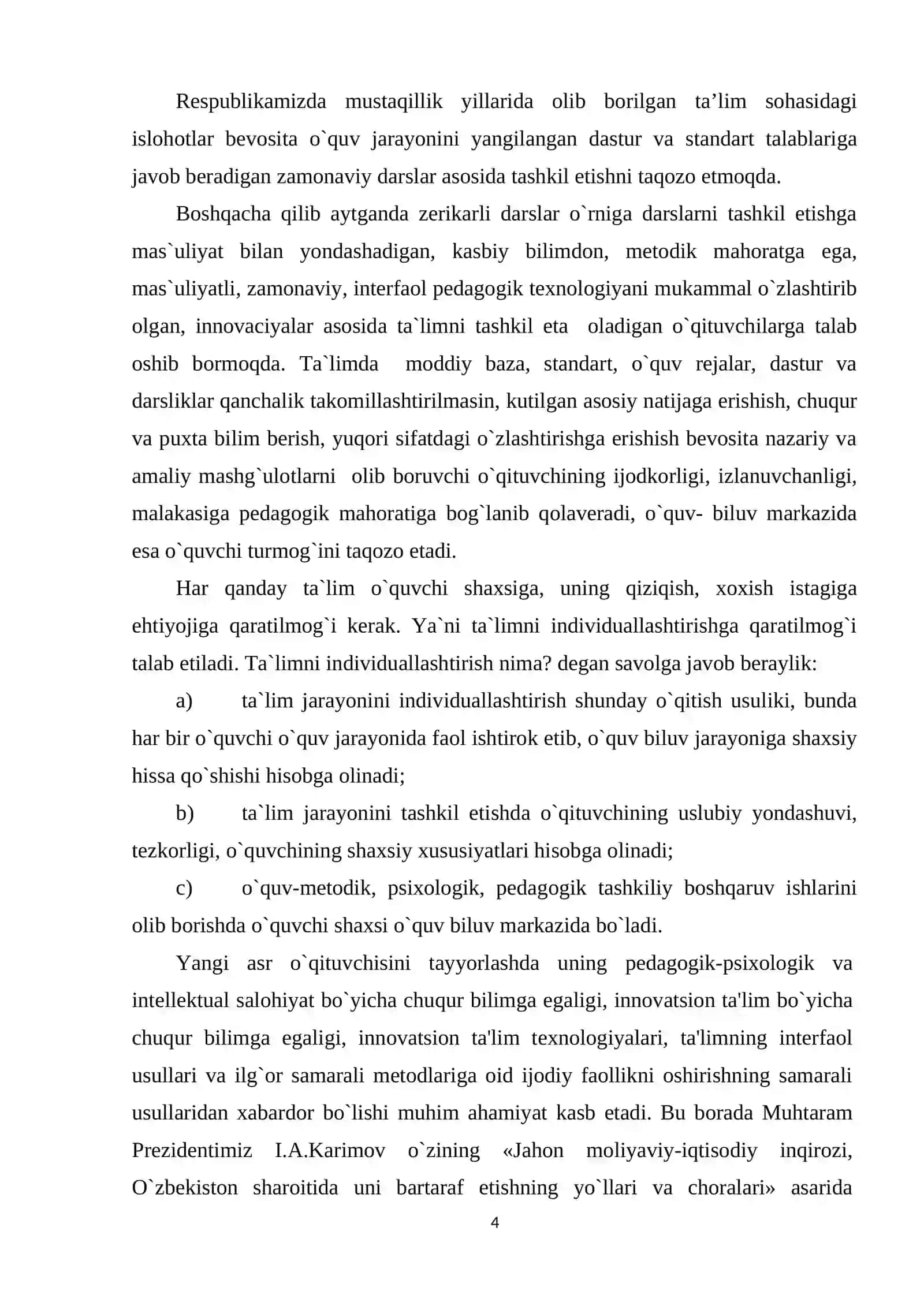 Boshlang’ich sinf zaif eshituvchi o’quvchilarni ona tili darslarida interfaol usullardan foydalanish 4