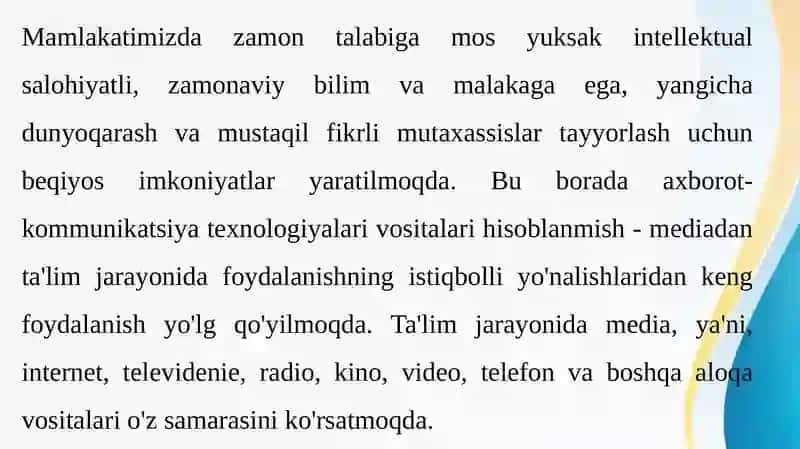 Media  ta'lim nazariyasining  pedagogikadagi  o'rni 4
