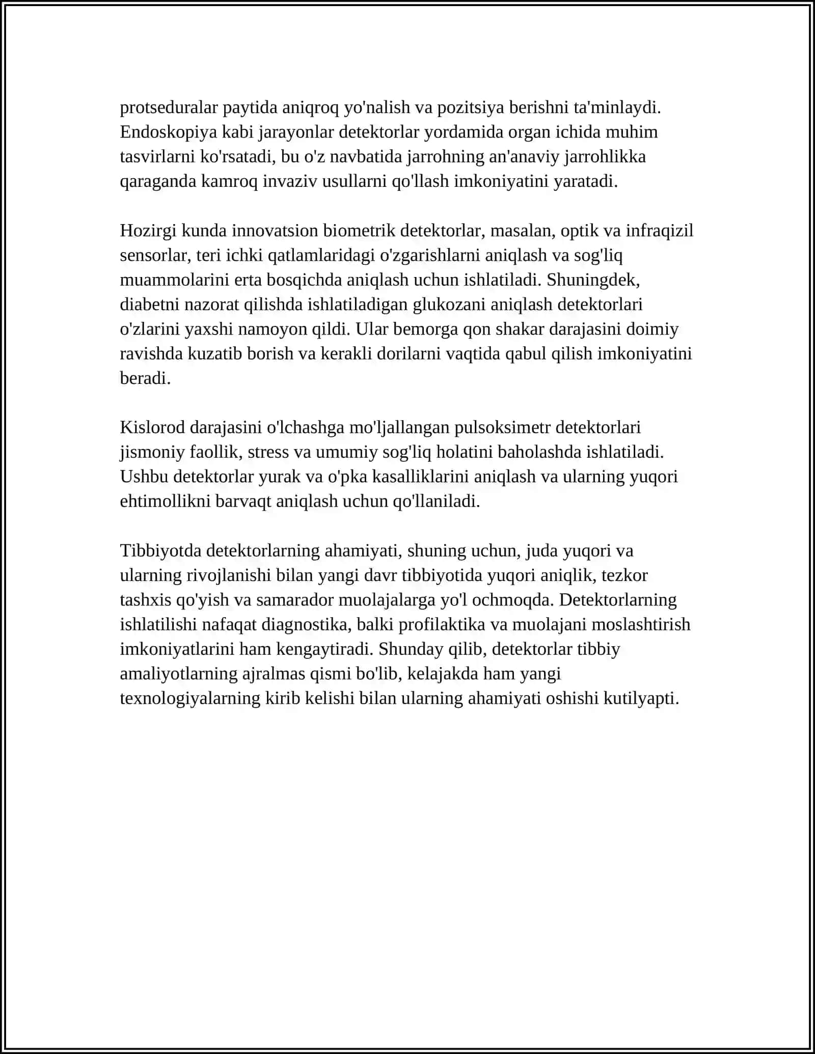 TIBBIYOTDA DETEKTORLARNI QO'LLANISHI 4
