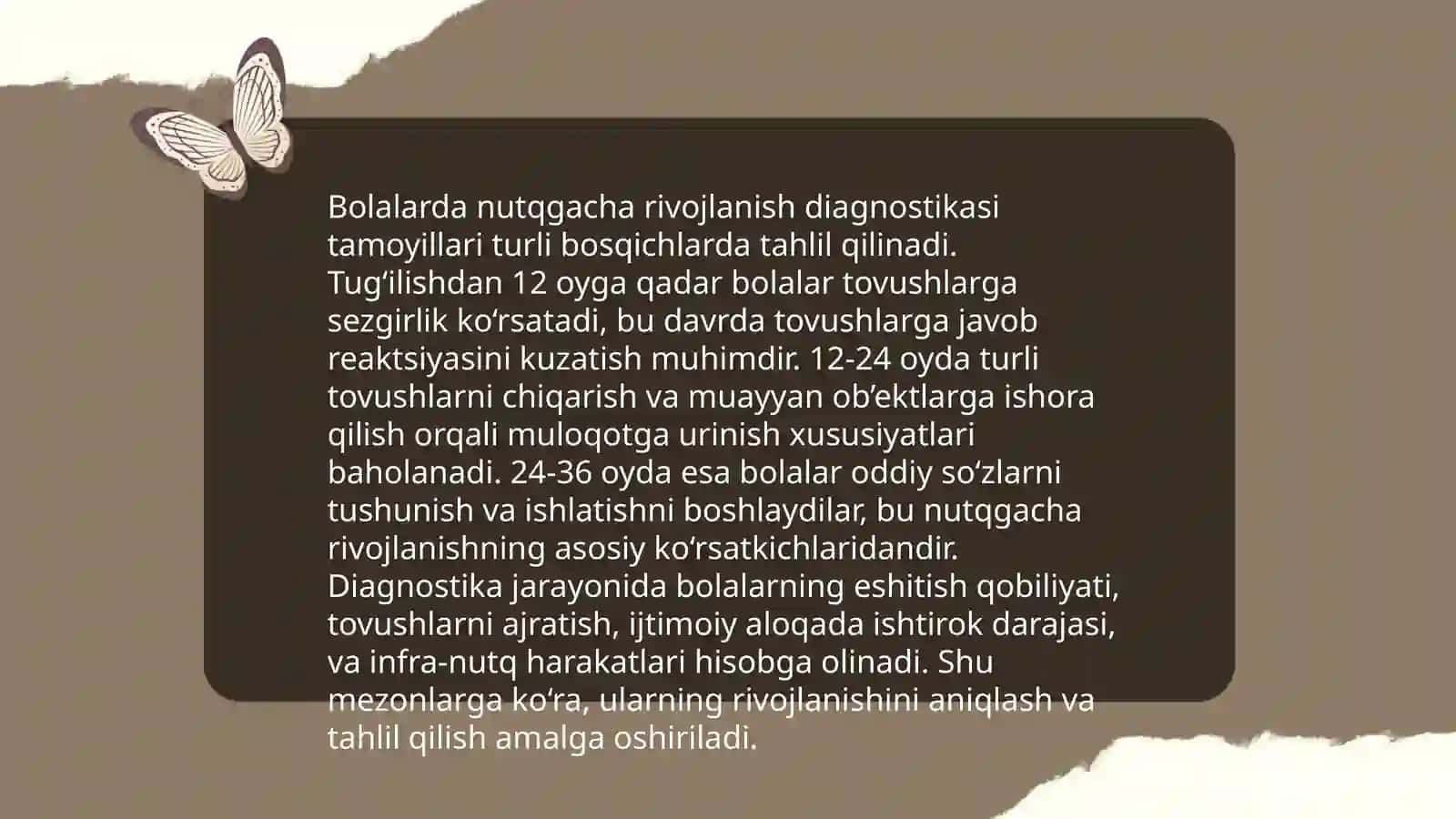Bolalar serebal falajiga ega bo'lgan bolalarda nutqgacha bo'lgan rivojlanishning tashxisi 4