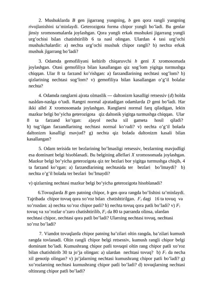 Genetik xarita tuzish prinsiplari 4