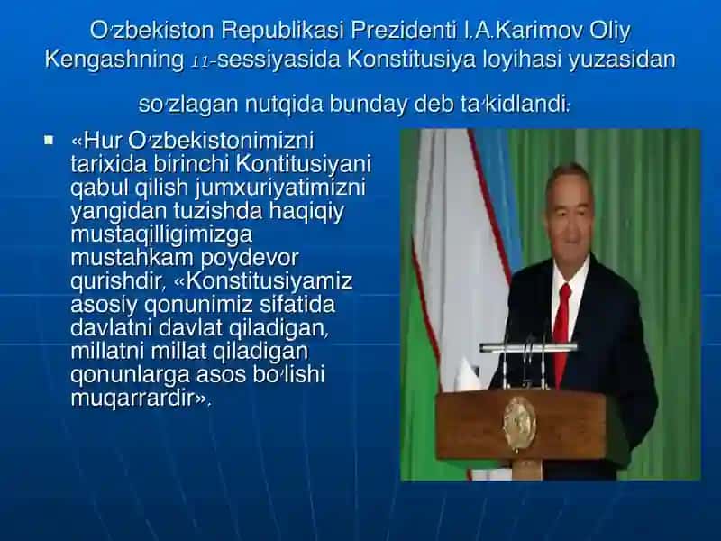 O’zbekiston Respublikasi Konstitutsiyasi 4